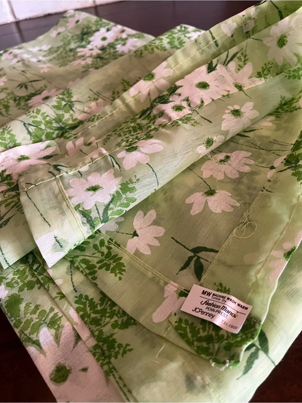 Fashion Manor Daisy Floral Vintage Curtains Penn Prest JC Penney